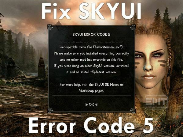 [100% SOLVED] How to Fix Skyui Error Code 5 : Step by Step