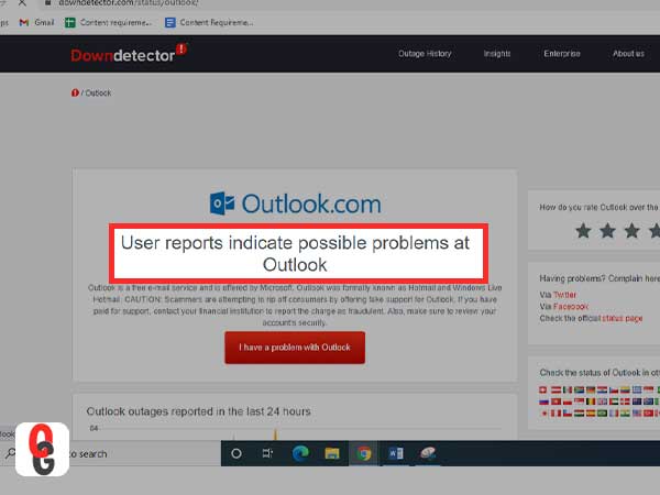 Check Outlook Server Status