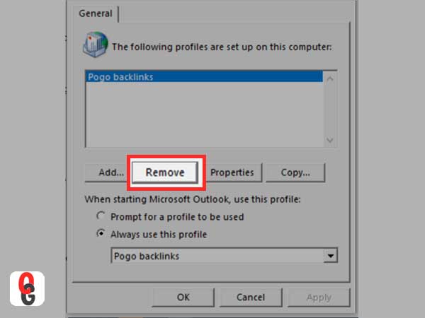 Remove Yahoo account from Outlook